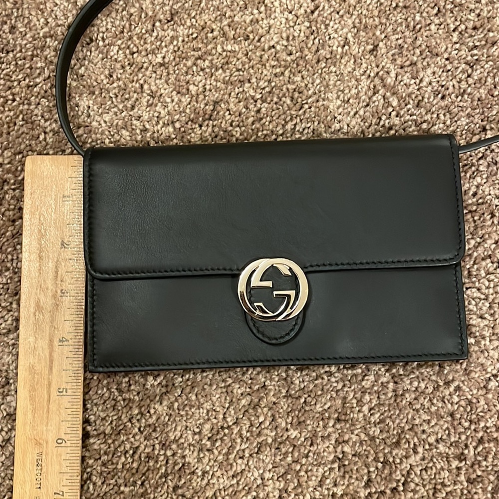Gucci black leather crossbody - Picture 4 of 14